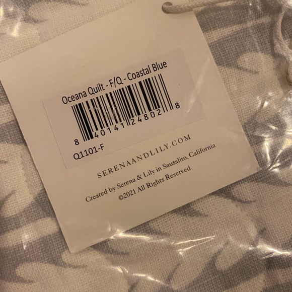 Serena and Lily Oceana Quilt Coastal Blue sz Queen - Picture 8 of 11